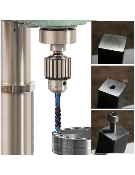 Juego de Brocas de Rosca Yakamoz HSS 6 Piezas SAE 6-32 a 1/4