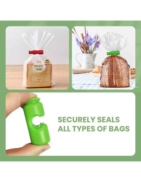 12 Clips para Bolsas de Alimentos HINNVCL - Selladores de Frescura