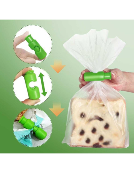 12 Clips para Bolsas de Alimentos HINNVCL - Selladores de Frescura