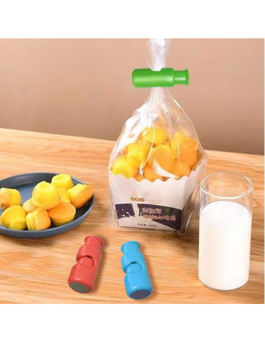 12 Clips para Bolsas de Alimentos HINNVCL - Selladores de Frescura