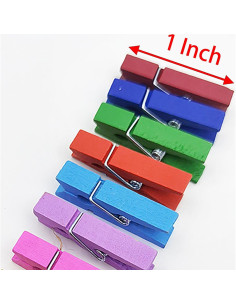 Mini Pinzas de Madera Yansanido 100pcs 2.5cm Multicolores 2