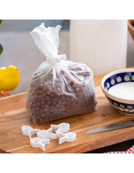 Set de 6 Clips de Pan y Bagel Chef Craft Select Blanco