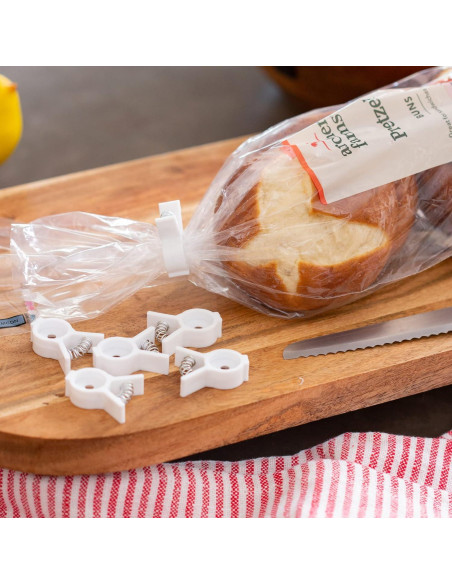 Set de 6 Clips de Pan y Bagel Chef Craft Select Blanco