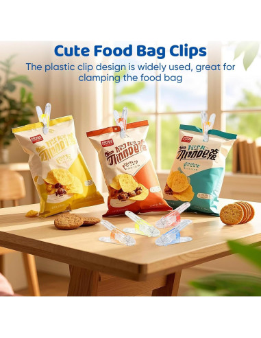 Pinzas de Plástico Gicare 24 Clips Multiusos 5,58 cm