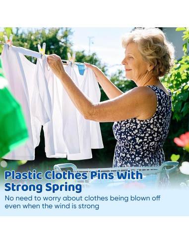 Pinzas de Plástico Gicare 24 Clips Multiusos 5,58 cm