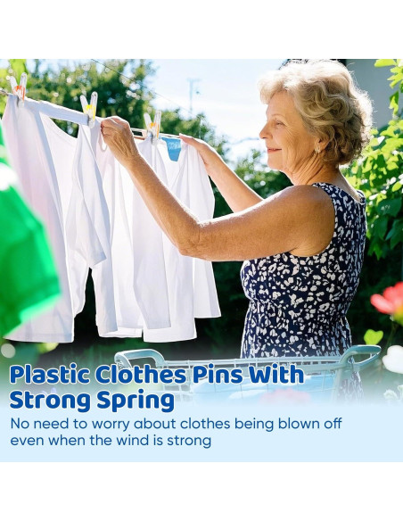 Pinzas de Plástico Gicare 24 Clips Multiusos 5,58 cm