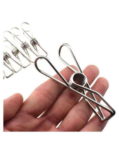Pinzas de Ropa HAHIYO Acero Inoxidable 14 Piezas 8,64 cm
