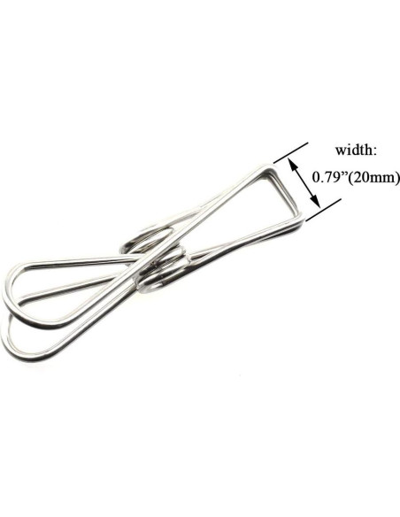 Pinzas de Ropa HAHIYO Acero Inoxidable 14 Piezas 8,64 cm