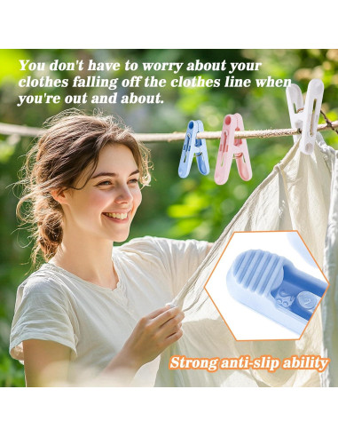 Pinzas de Plástico Coloridas 60 PCS 5,08 cm ZYB22