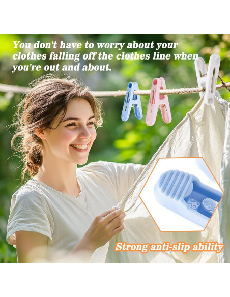 Pinzas de Plástico Coloridas 60 PCS 5,08 cm ZYB22