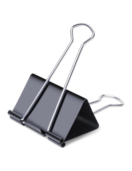 Clips de Carpeta Jumbo Ufmarine 3 pulgadas 6 Pcs Negro