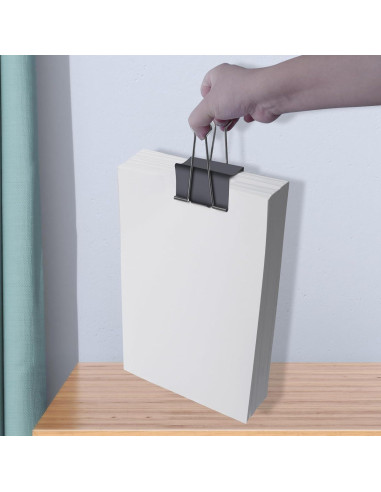 Clips de Carpeta Jumbo Ufmarine 3 pulgadas 6 Pcs Negro