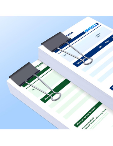 Clips de Carpeta Jumbo Ufmarine 3 pulgadas 6 Pcs Negro