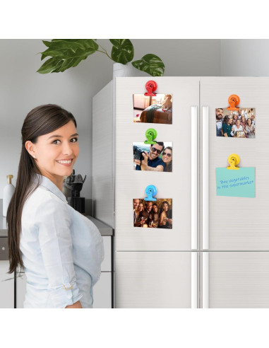 Clips Magnéticos VNDUEEY 22 Piezas Multicolor para Oficina