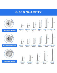 Tornillos Autoperforantes Besitu Acero Inoxidable 410 430Pcs 2