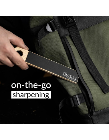 Kit de Afilar Cuchillos Hutsuls - Cuero Genuino 19,3 cm