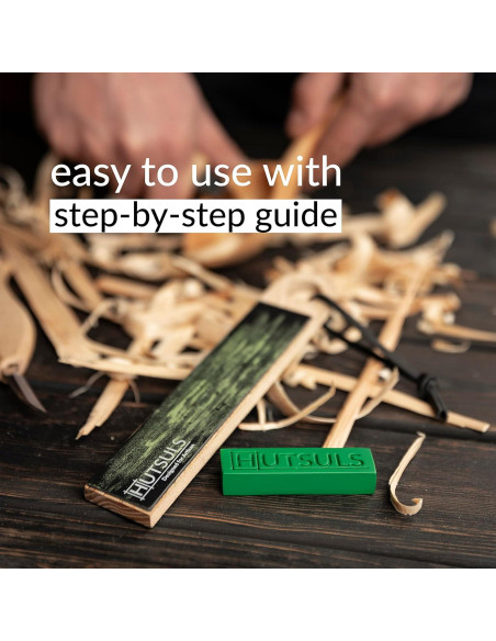 Kit de Afilar Cuchillos Hutsuls - Cuero Genuino 19,3 cm