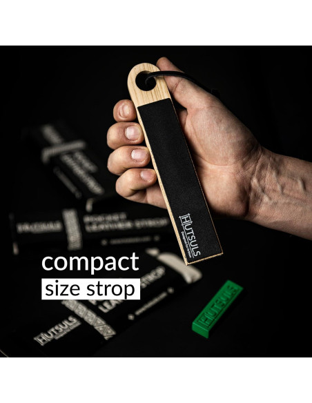 Kit de Afilar Cuchillos Hutsuls - Cuero Genuino 19,3 cm