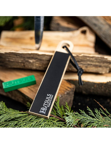 Kit de Afilar Cuchillos Hutsuls - Cuero Genuino 19,3 cm