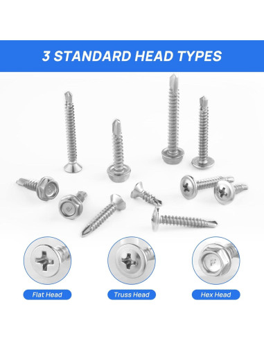Tornillos Autoperforantes Besitu Acero Inoxidable 410 430Pcs