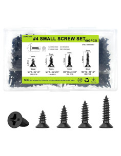 Kit de Tornillos M3 Cortos JERLITU 600pcs 6-12mm Acero