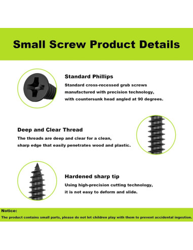 Kit de Tornillos M3 Cortos JERLITU 600pcs 6-12mm Acero