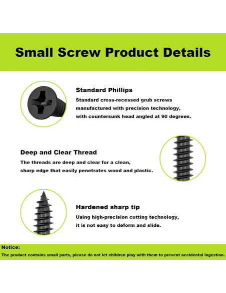 Kit de Tornillos M3 Cortos JERLITU 600pcs 6-12mm Acero