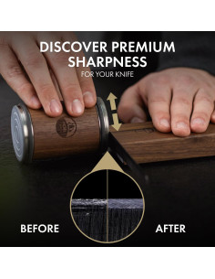 Afilador de cuchillos HORL 2 de nogal - Afilado preciso 2