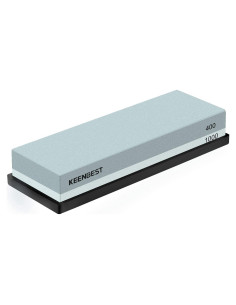 Piedra de Afilado KEENBEST 2 Lados 400/1000 con Base Antideslizante