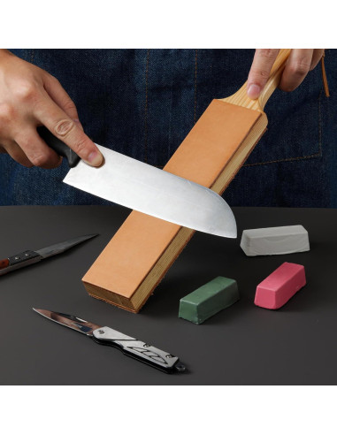 Strop de Afilado Doble Lado Angerstone 35,56x5,08cm Cuero