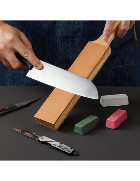 Strop de Afilado Doble Lado Angerstone 35,56x5,08cm Cuero