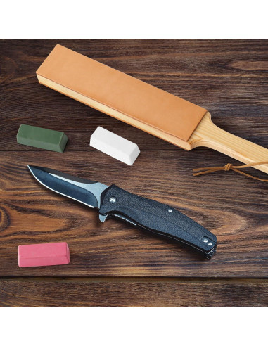 Strop de Afilado Doble Lado Angerstone 35,56x5,08cm Cuero