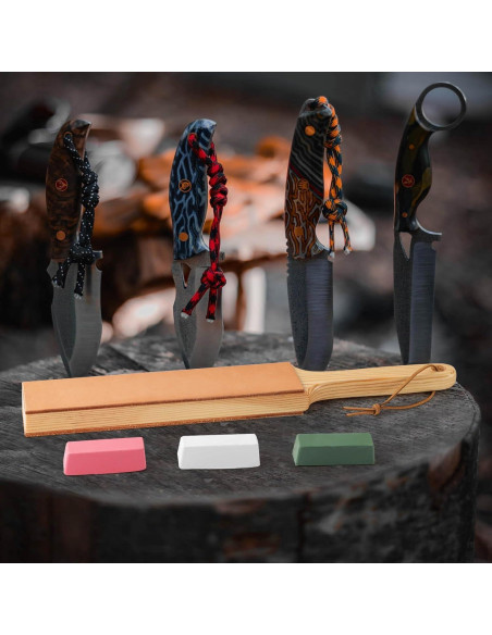 Strop de Afilado Doble Lado Angerstone 35,56x5,08cm Cuero