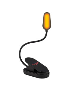 Luz de Libro LED Ámbar Hooga Recargable con Clip 1600K