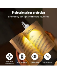 Luz de Lectura LED Ubitree Clip Regulable 3 Modos Flexible 2