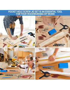 Kit de Jig de Agujero de Pocket Eschen 34 Piezas para Carpintería 2