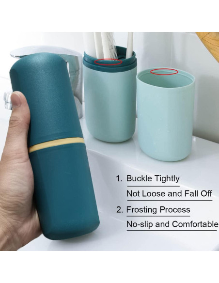 Funda de Cepillo de Dientes de Viaje YOETSPDS Verde Oscuro