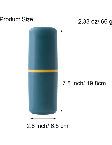 Funda de Cepillo de Dientes de Viaje YOETSPDS Verde Oscuro