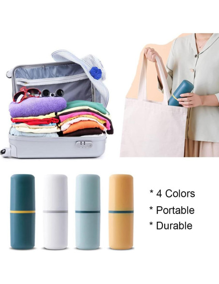 Funda de Cepillo de Dientes de Viaje YOETSPDS Verde Oscuro