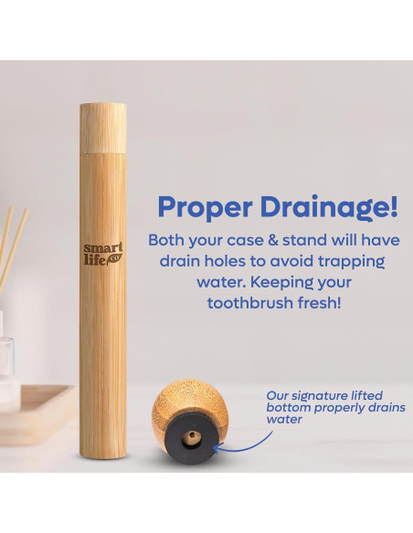 Cepillo de Dientes de Bambú SmartLifeco - Set de Viaje Ecológico