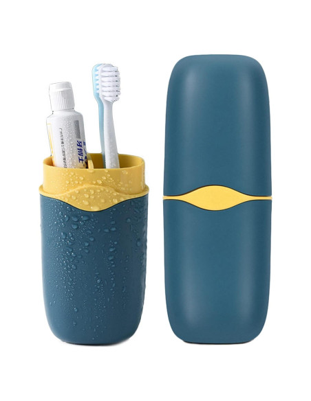 Estuche de Cepillo de Dientes Portátil SVVOOD Azul 3 en 1