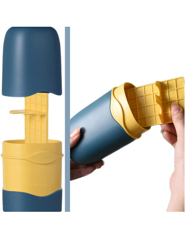 Estuche de Cepillo de Dientes Portátil SVVOOD Azul 3 en 1