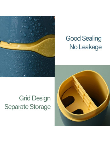 Estuche de Cepillo de Dientes Portátil SVVOOD Azul 3 en 1