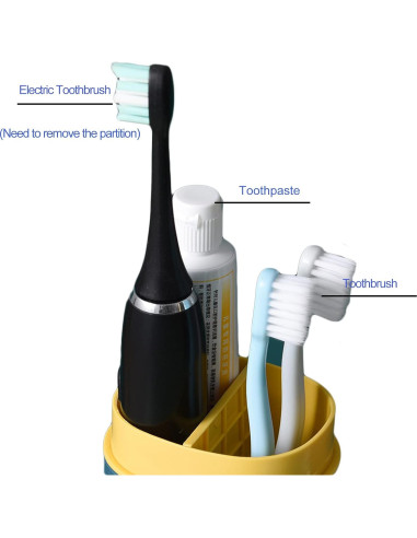 Estuche de Cepillo de Dientes Portátil SVVOOD Azul 3 en 1