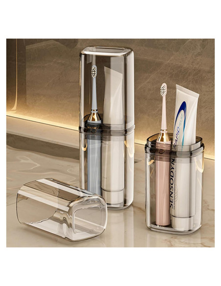 Estuche de viaje para cepillo de dientes FQDGTFA 2 compartimentos