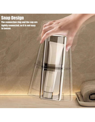 Estuche de viaje para cepillo de dientes FQDGTFA 2 compartimentos