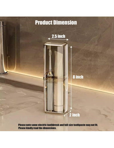 Estuche de viaje para cepillo de dientes FQDGTFA 2 compartimentos