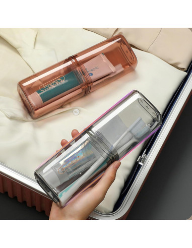 Estuche de viaje para cepillo de dientes FQDGTFA 2 compartimentos