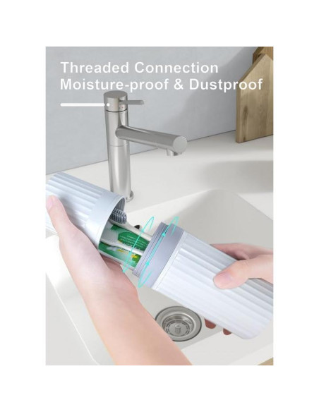 Estuche de viaje para cepillos de dientes LIKAJON gris 20 cm