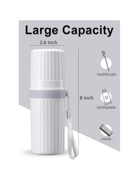 Estuche de viaje para cepillos de dientes LIKAJON gris 20 cm